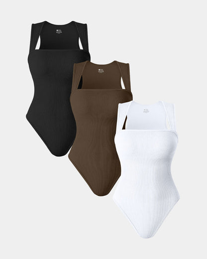 Melly Square Neck Sleeveless Bodysuits