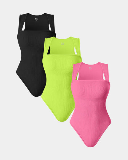 Melly Square Neck Sleeveless Bodysuits