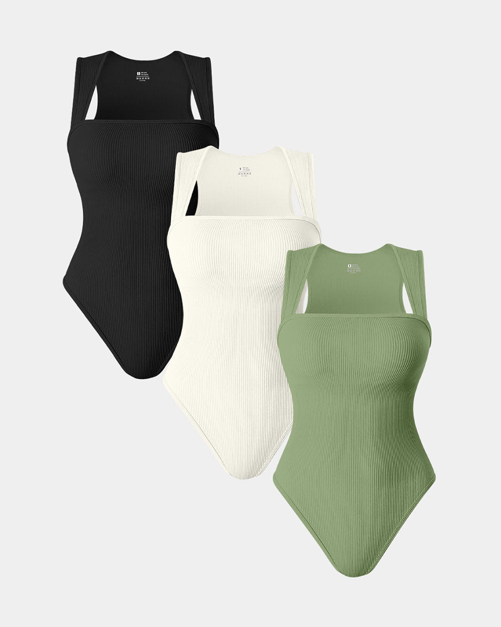 Melly Square Neck Sleeveless Bodysuits