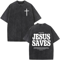 Good news Jesus saves-Black
