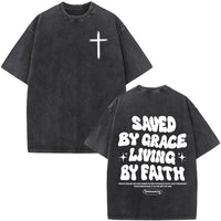 Saved by grace living by faith-Black