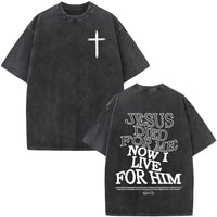 Jesus died for me transparent-Black