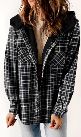 Laura's Plaid Fleece Lined Jacket