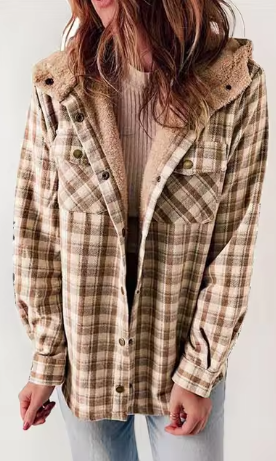 Laura's Plaid Fleece Lined Jacket