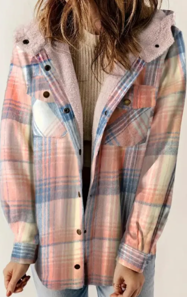 Laura's Plaid Fleece Lined Jacket